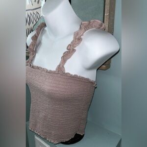 Tank Top Feminine Dusty Rose Color SIze Small by Aerie in Very GUC